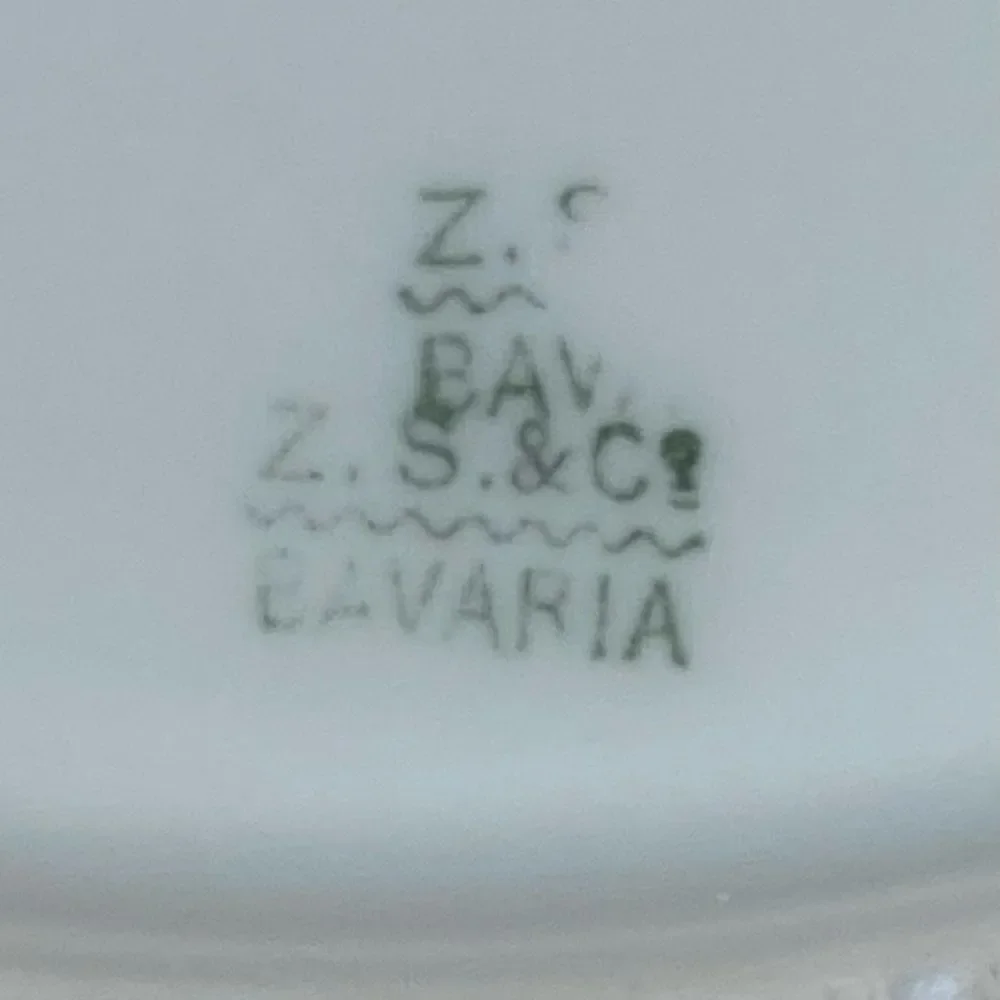 Bavaria VTG Serving Bowl Hand Painted Gold Rimmed Floral Pattern Z.S. and Co.